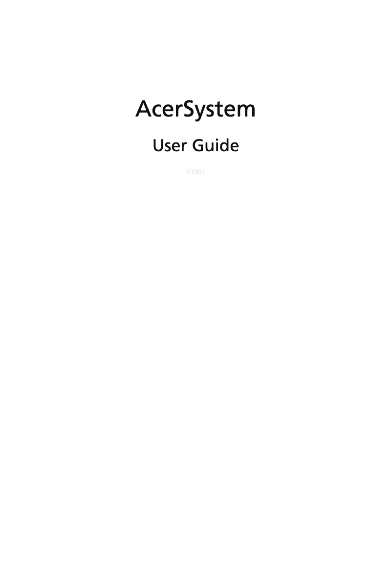 Page n°1 - Manuel utilisateur Acer Veriton Z431G