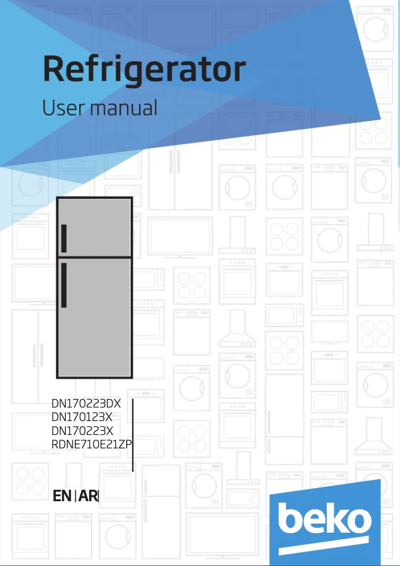 Page 1 de la notice Manuel utilisateur Beko DN170223DX
