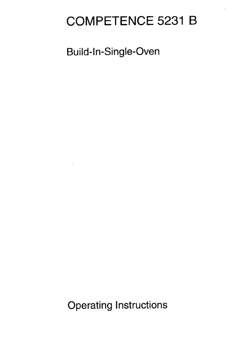 Page 1 de la notice Manuel utilisateur AEG Competence 5231 B b