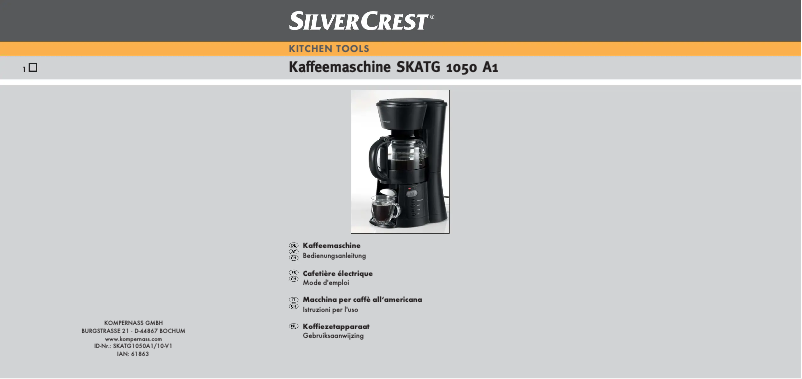 Page n°1 - Manuel utilisateur SilverCrest SKATG 1050 A1