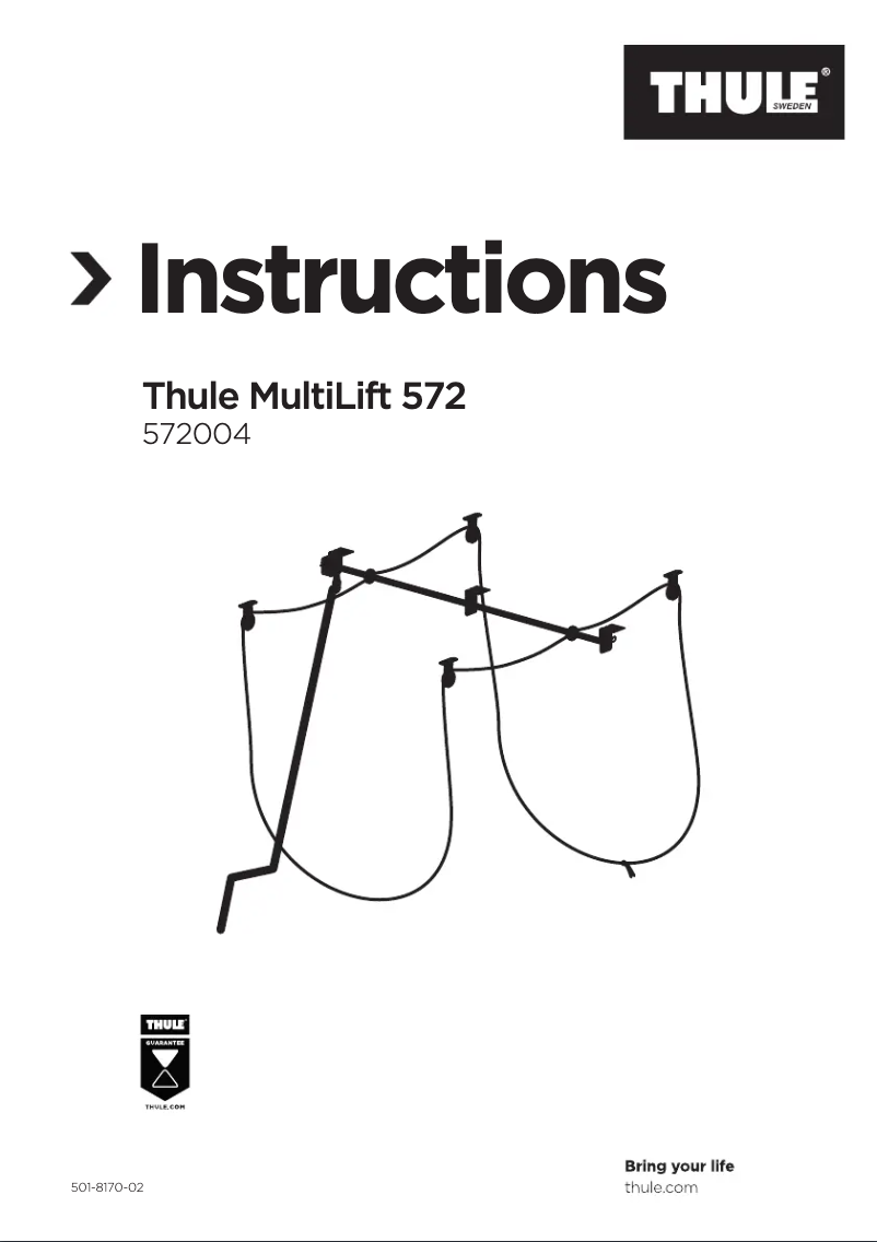 Image de la première page du manuel de l'appareil MultiLift 572
