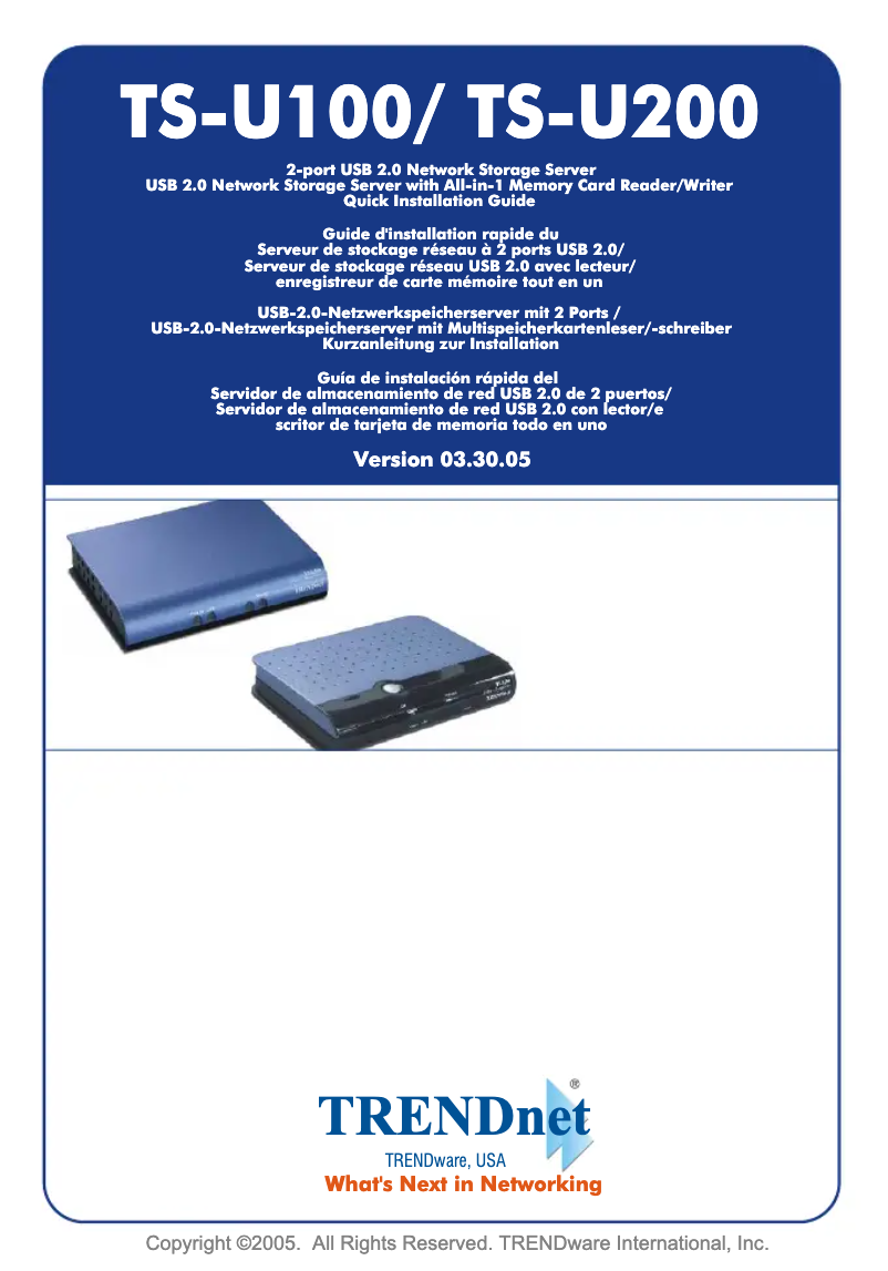 Página 1 del manual Manual de usuario TRENDnet TS-U200