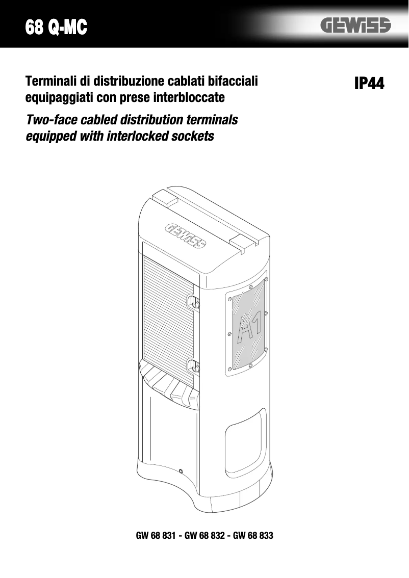 Page 1 de la notice Manuel utilisateur Gewiss GW68831A
