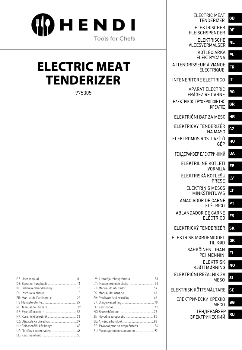 Image de la première page du manuel de l'appareil 975305