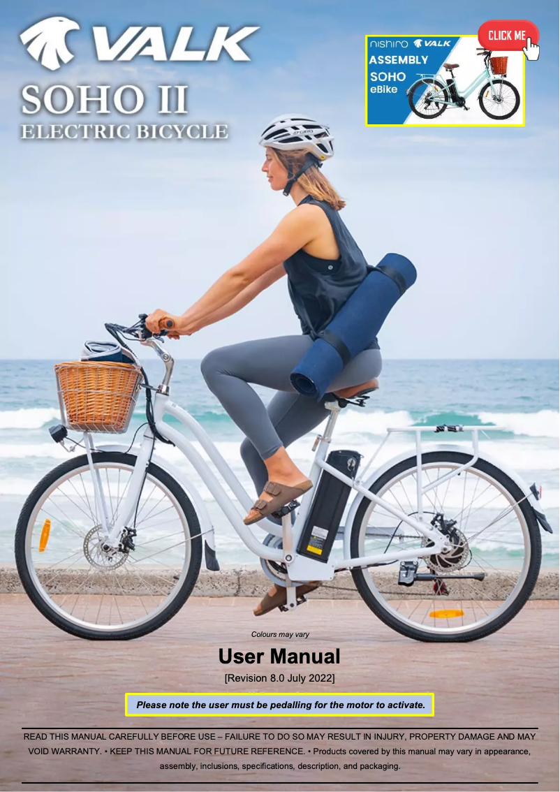 Page 1 de la notice Manuel utilisateur Valk SOHO II