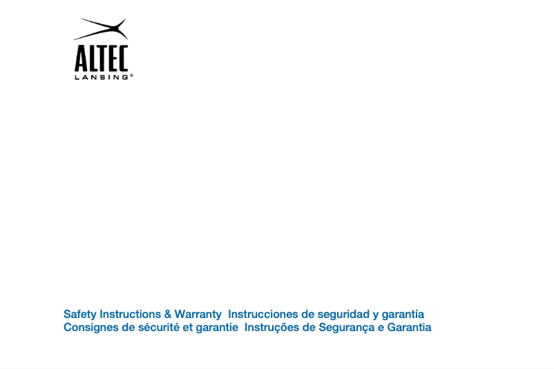 Page 1 de la notice Manuel utilisateur Altec Lansing FX3022