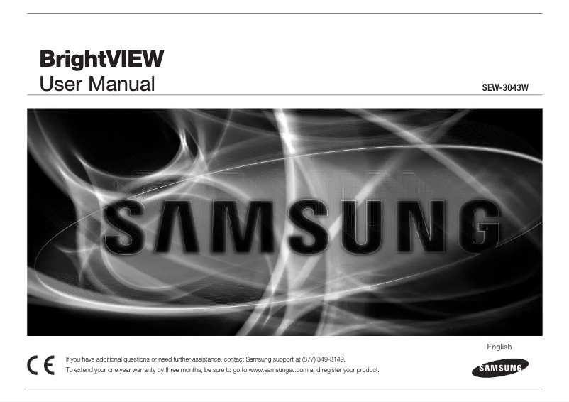 Page 1 de la notice Manuel utilisateur Hanwha BrightVIEW SEW-3043W