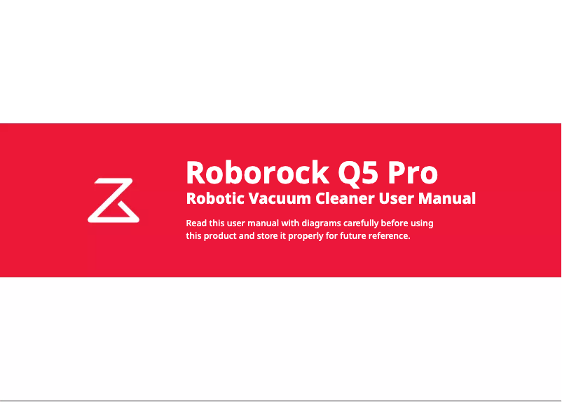Page n°1 - Manuel utilisateur Roborock Q5 Pro+