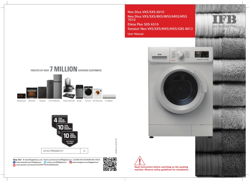 Page 1 de la notice Manuel utilisateur IFB Senator Neo SXS 8012