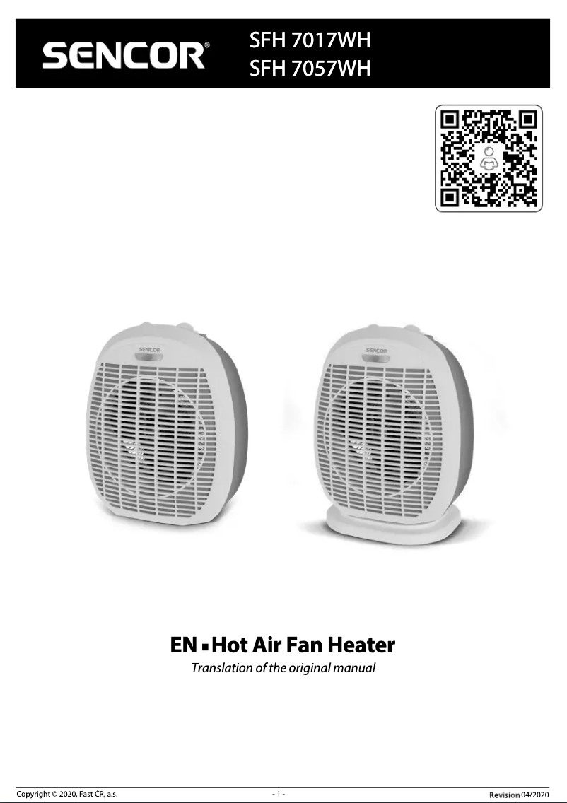 Página 1 del manual Manual de usuario Sencor SFH 7017WH