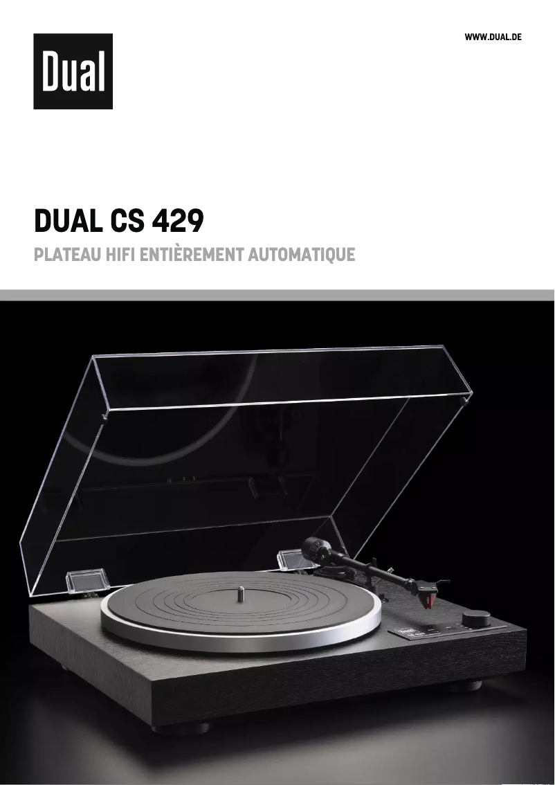 Image de la première page du manuel de l'appareil CS 429