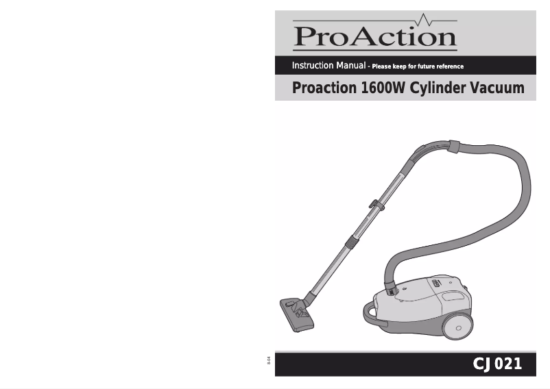 Página 1 del manual Manual de usuario ProAction CJ021