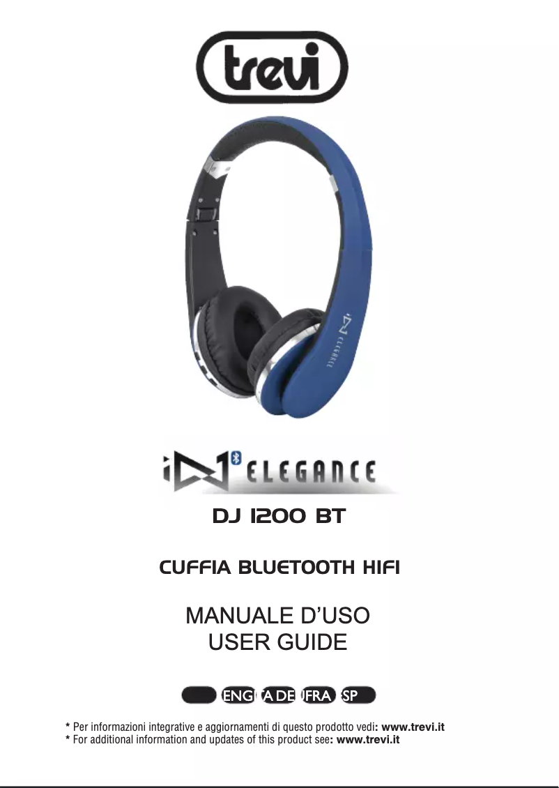 Page 1 de la notice Manuel utilisateur Trevi DJ 1200 BT