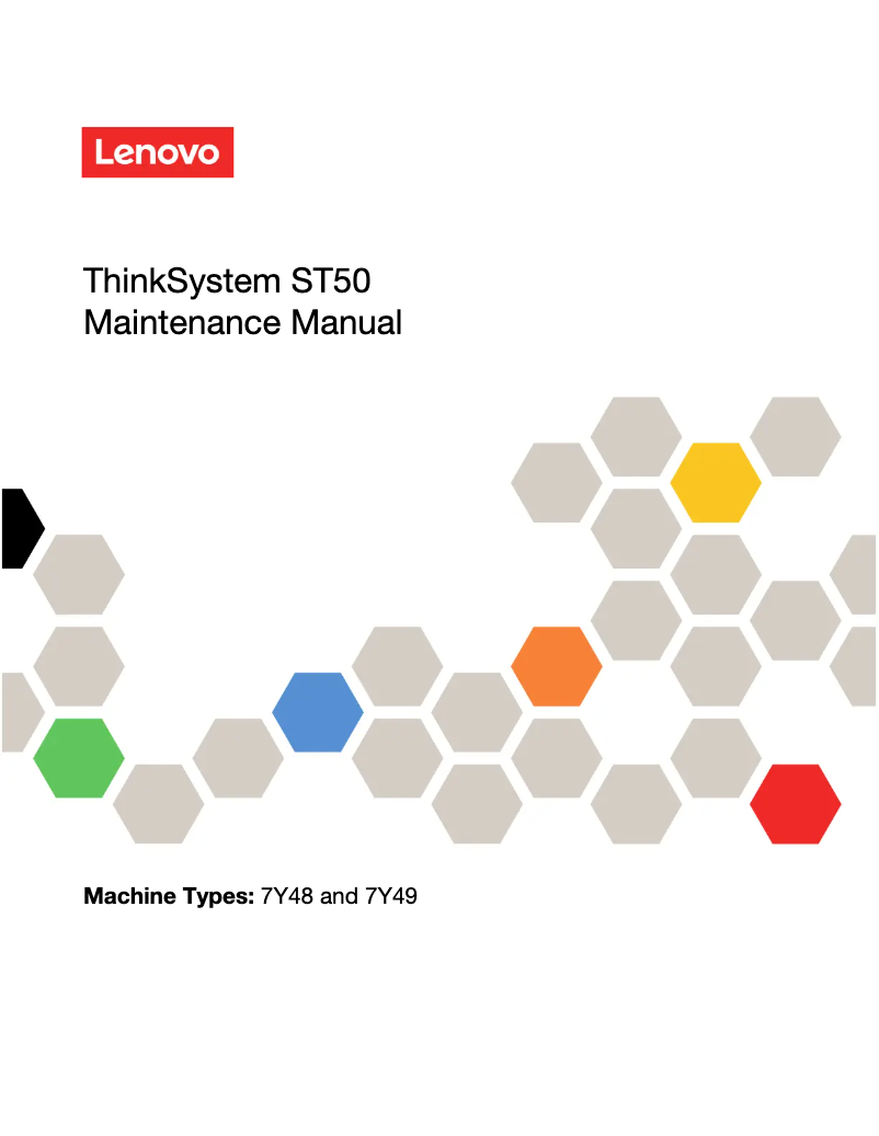 Page 1 de la notice Manuel utilisateur Lenovo ThinkSystem ST50