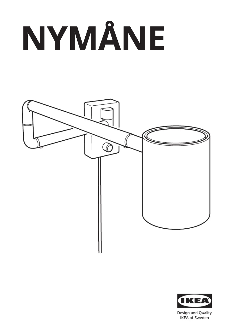 Page 1 de la notice Manuel utilisateur Ikea NYMÅNE 704.152.18