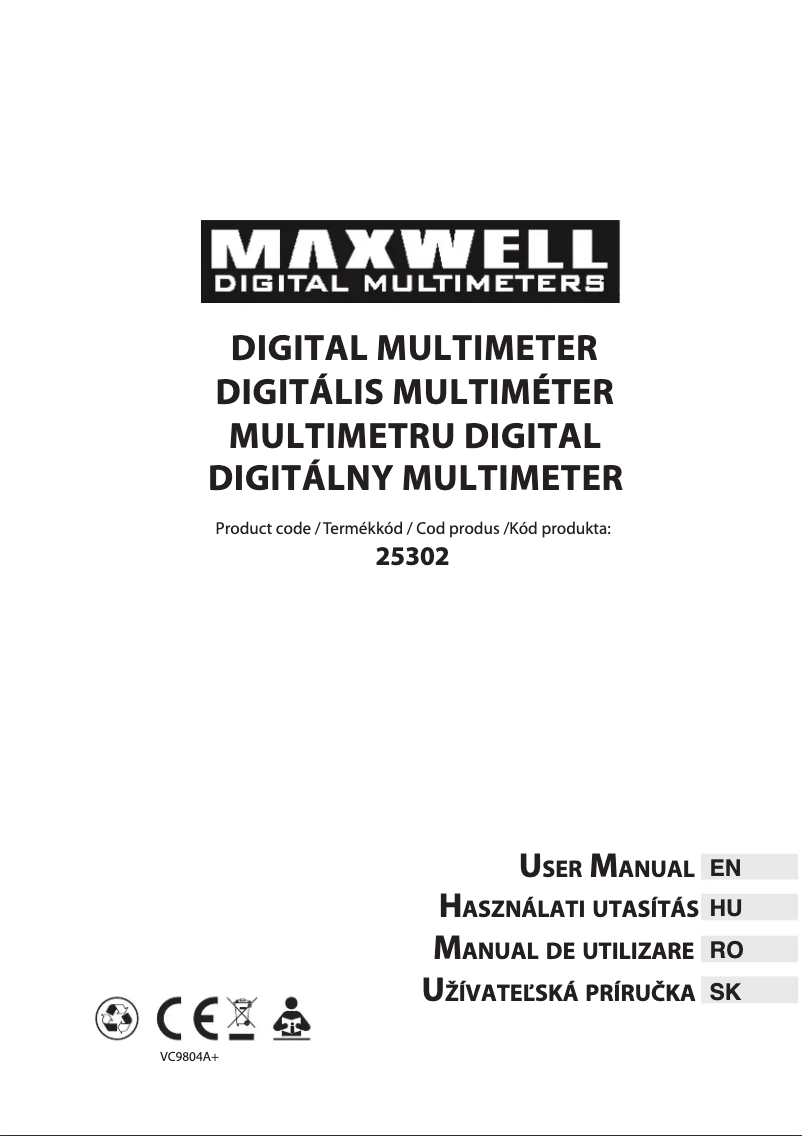 Page 1 de la notice Manuel utilisateur Maxwell MX-25302