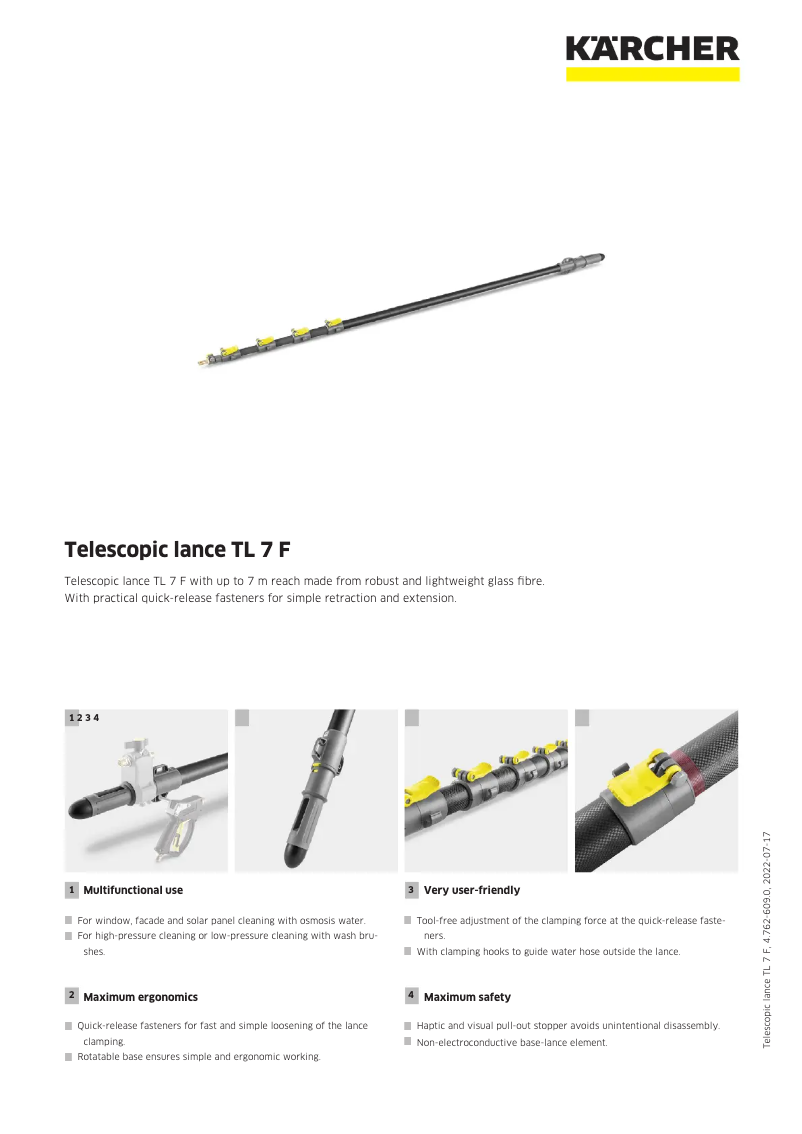 Page n°1 - Manuel utilisateur Kärcher TL 7 F