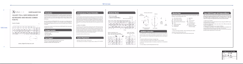 Page 1 de la notice Manuel utilisateur X9 Performance X9RF2AAKEYCB