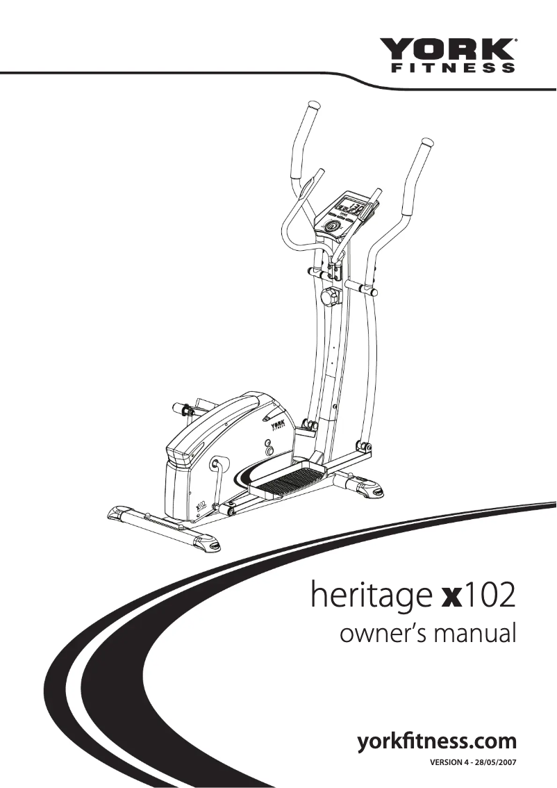 Page 1 de la notice Manuel utilisateur York Fitness Heritage X102