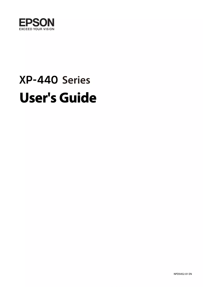 Image de la première page du manuel de l'appareil Expression Home XP-446