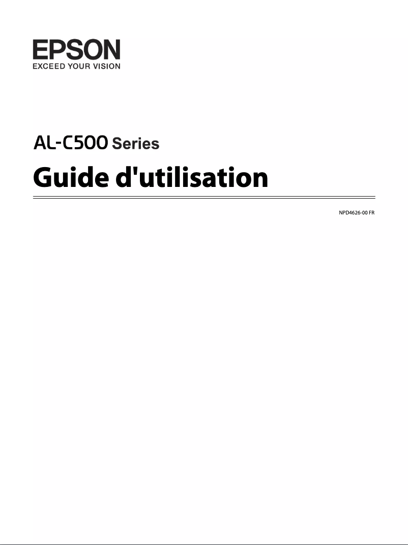 Image de la première page du manuel de l'appareil WorkForce AL-C500