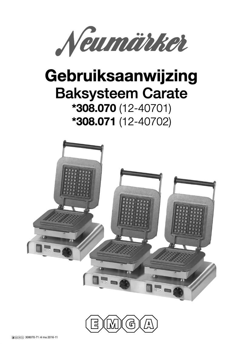 Page 1 de la notice Manuel utilisateur Neumärker 308071