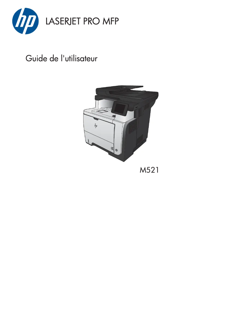 Page n°1 - Manuel utilisateur HP LaserJet Pro MFP M521