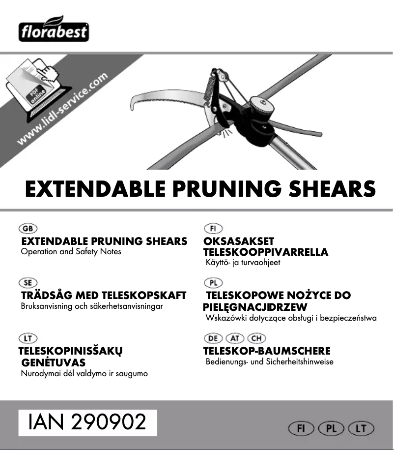 Page 1 de la notice Manuel utilisateur Florabest HG00358