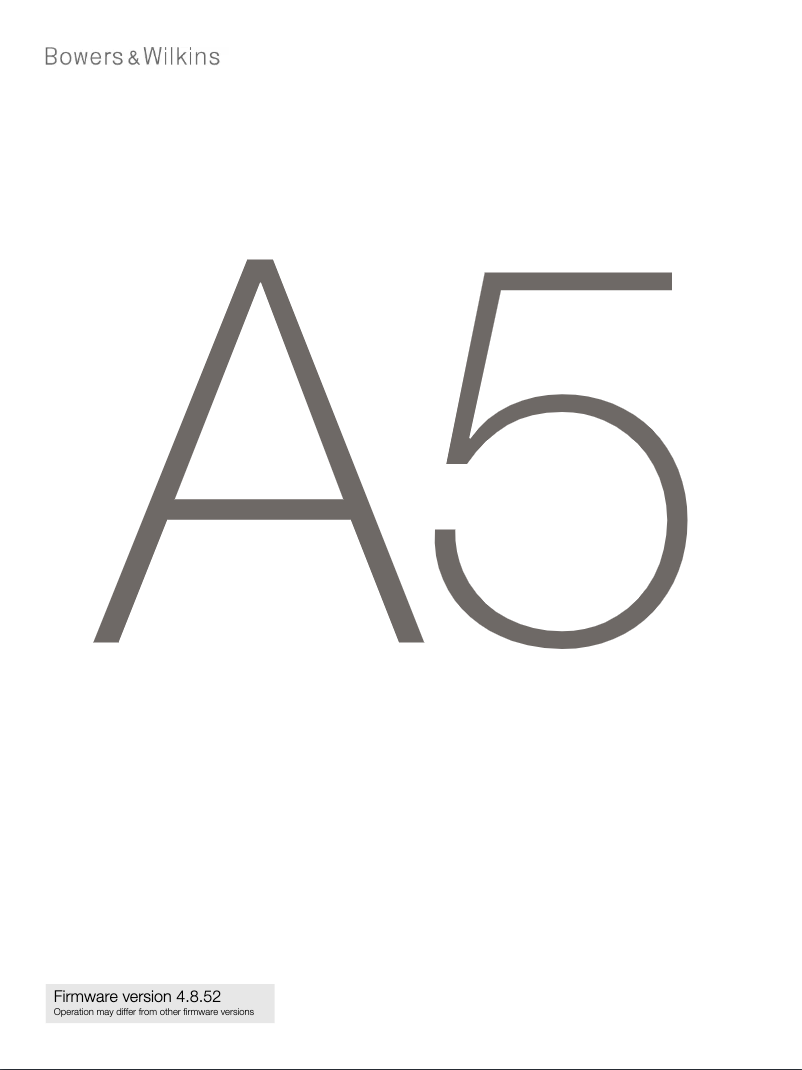 Page 1 de la notice Manuel utilisateur Bowers & Wilkins A7