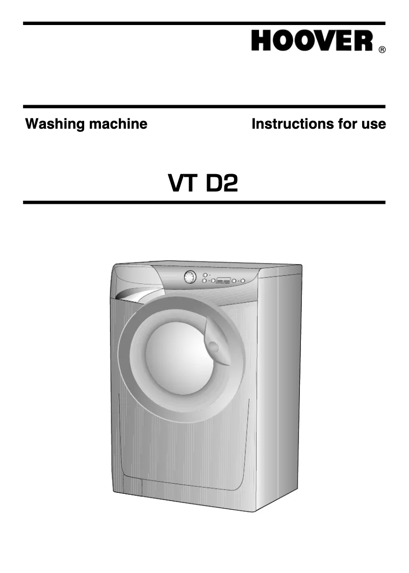 Page n°1 - Manuel utilisateur Hoover VTS 712D21