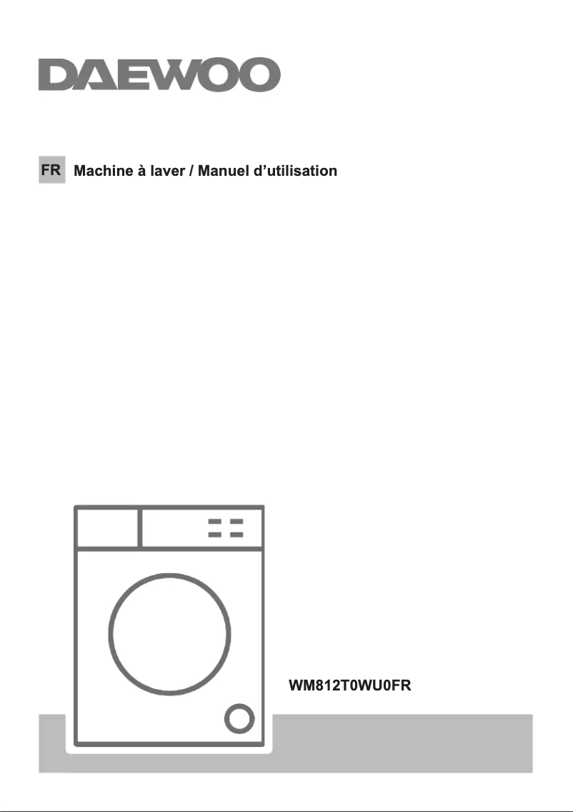 Page 1 de la notice Manuel utilisateur Daewoo WM812T0WU0FR