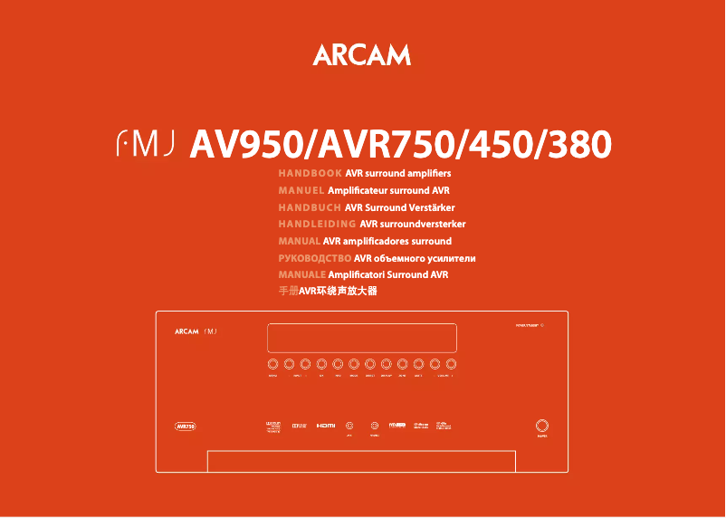 Image de la première page du manuel de l'appareil AVR750