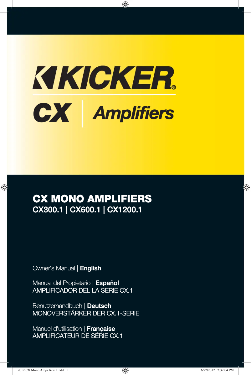 Image de la première page du manuel de l'appareil CX600.1