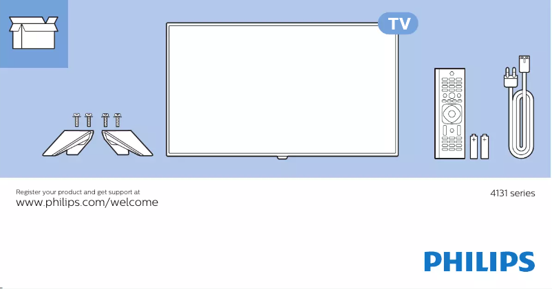 Page n°1 - Guide de démarrage rapide Philips 4000 series 43PFT4131