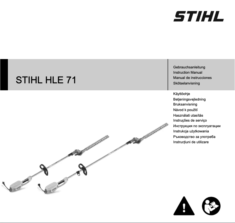 Page 1 of the manual User Manual Stihl HLE 71