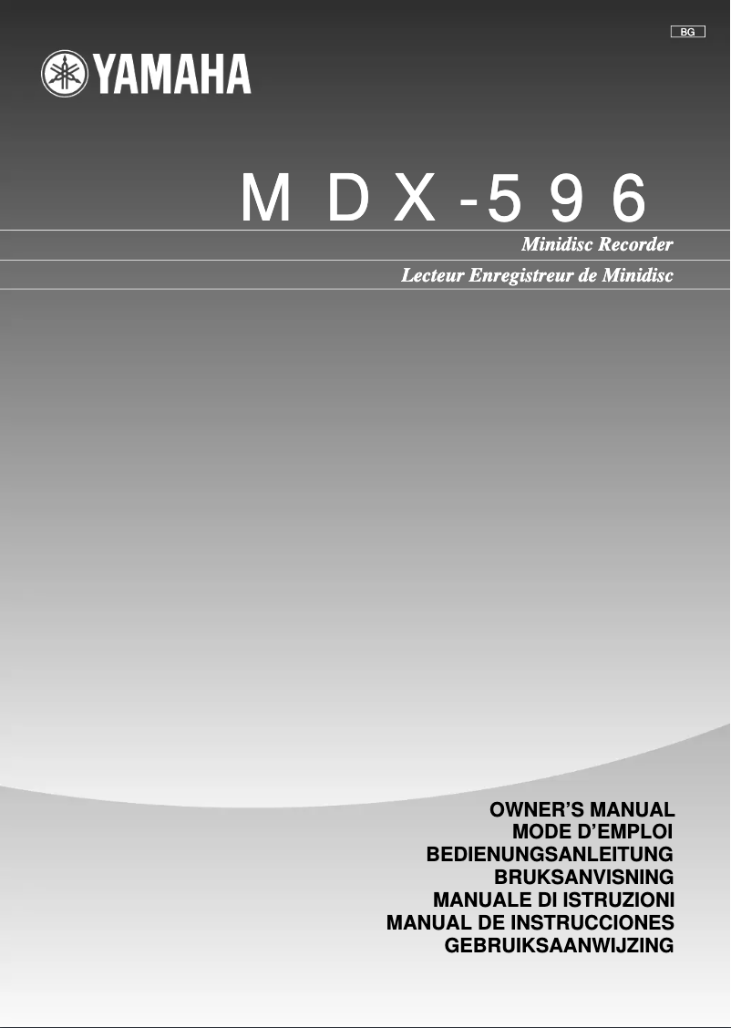 Page 1 de la notice Manuel utilisateur Yamaha MDX-596