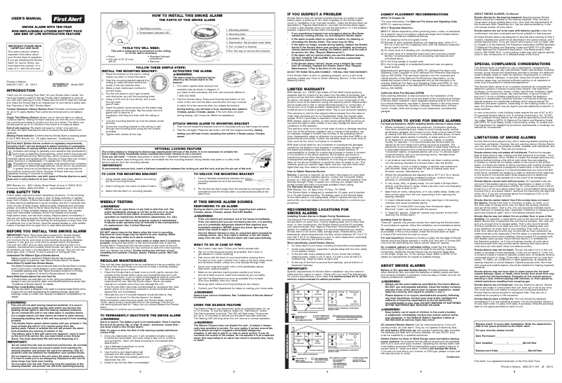 Image de la première page du manuel de l'appareil 0827B