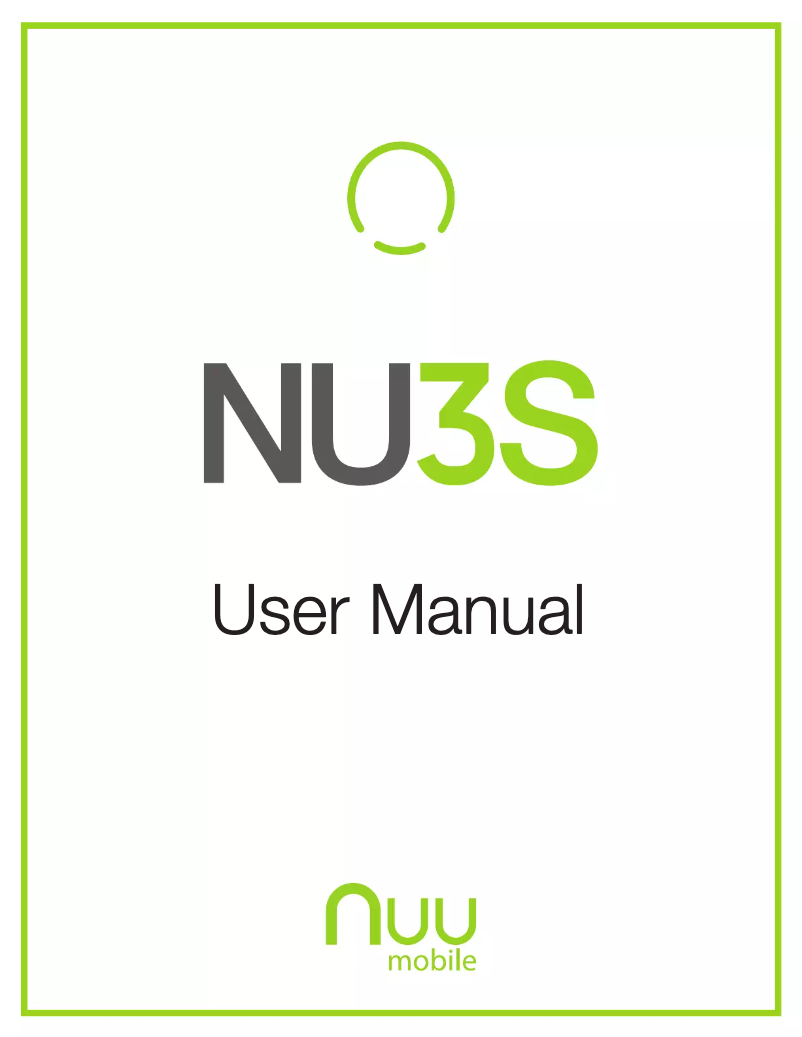 Page n°1 - Manuel utilisateur NUU Mobile NU3S