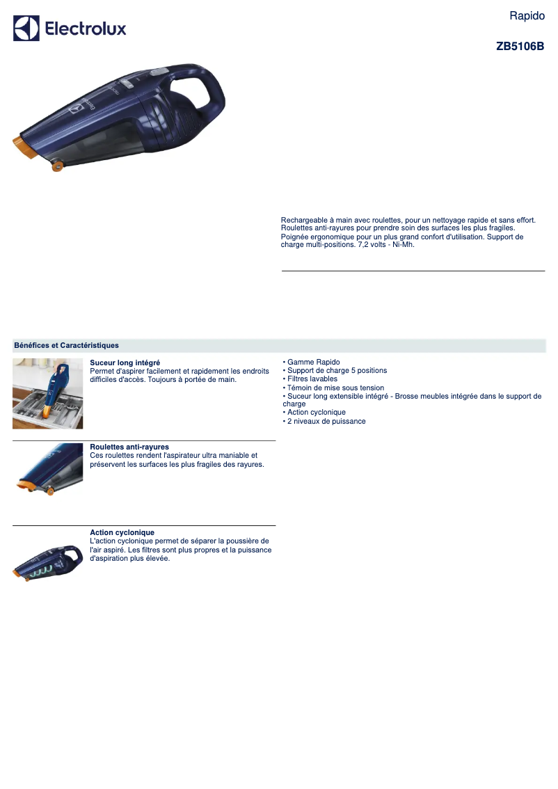 Imagen de la primera página del manual del dispositivo ZB5106B