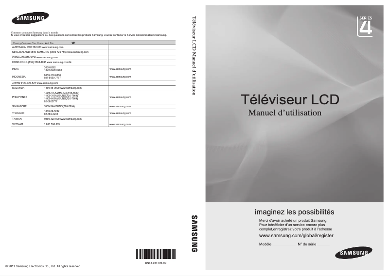 Page n°1 - Manuel utilisateur Samsung LA22D400E1R