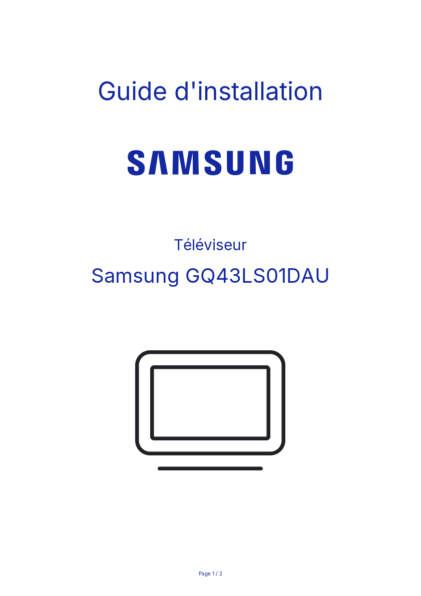Image de la première page du manuel de l'appareil GQ43LS01DAU