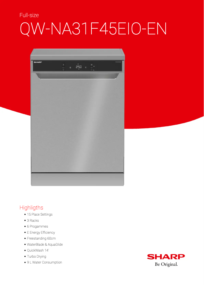 Page n°1 - Fiche technique Sharp QW-NA31F45EIO-EN