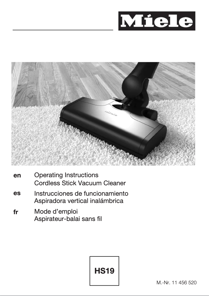 Page 1 de la notice Manuel utilisateur Miele Triflex HX1 Pro