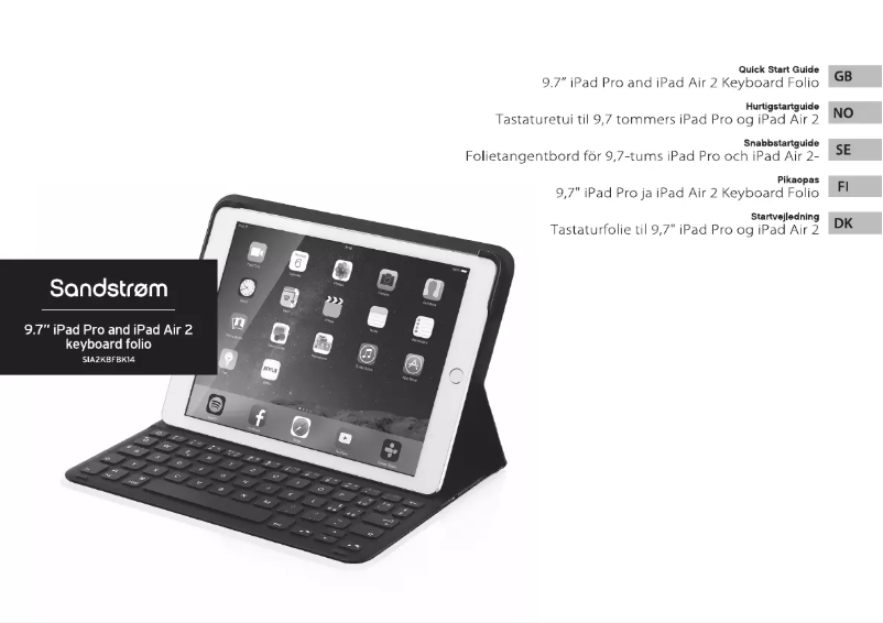 Page 1 de la notice Manuel utilisateur Sandstrøm SIA2KBFBK14