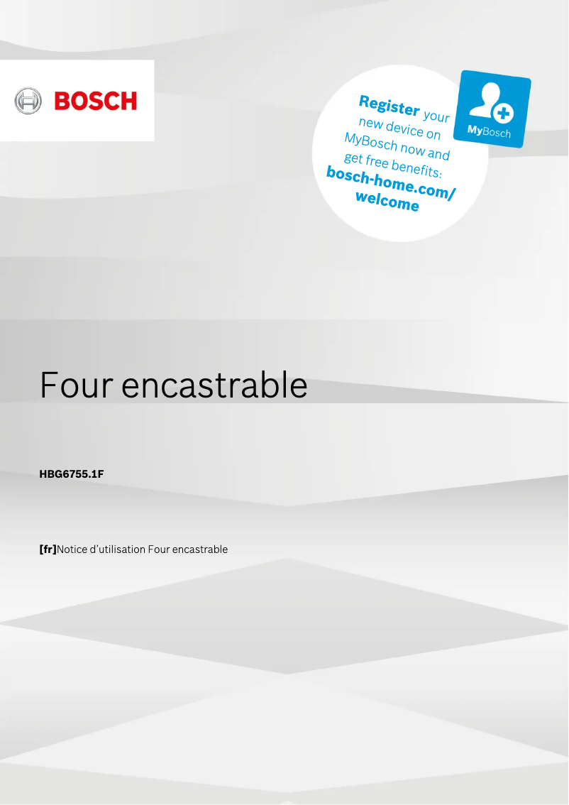 Page n°1 - Manuel utilisateur Bosch HBG6755W1F
