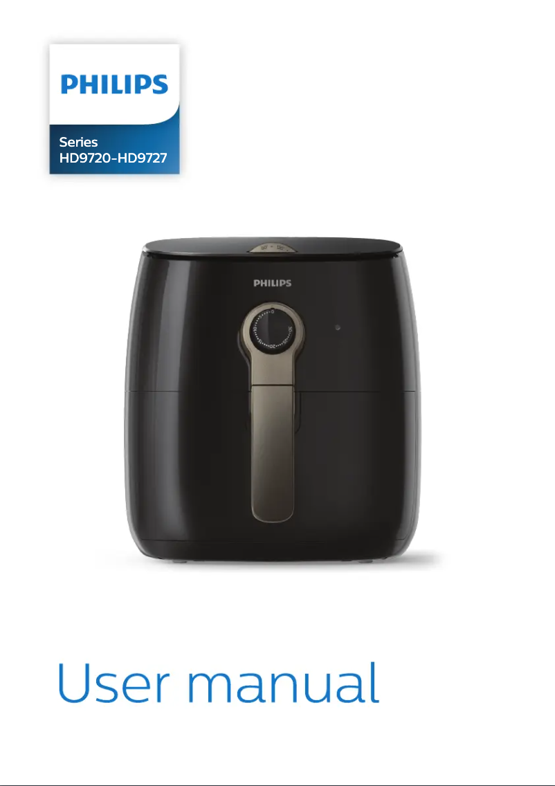 Image de la première page du manuel de l'appareil Airfryer HD9720