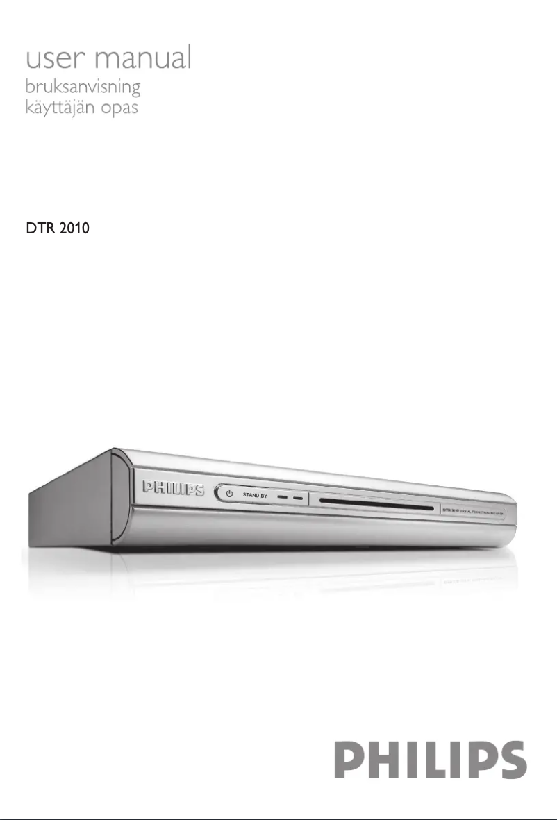 Page n°1 - Manuel utilisateur Philips DTR2010