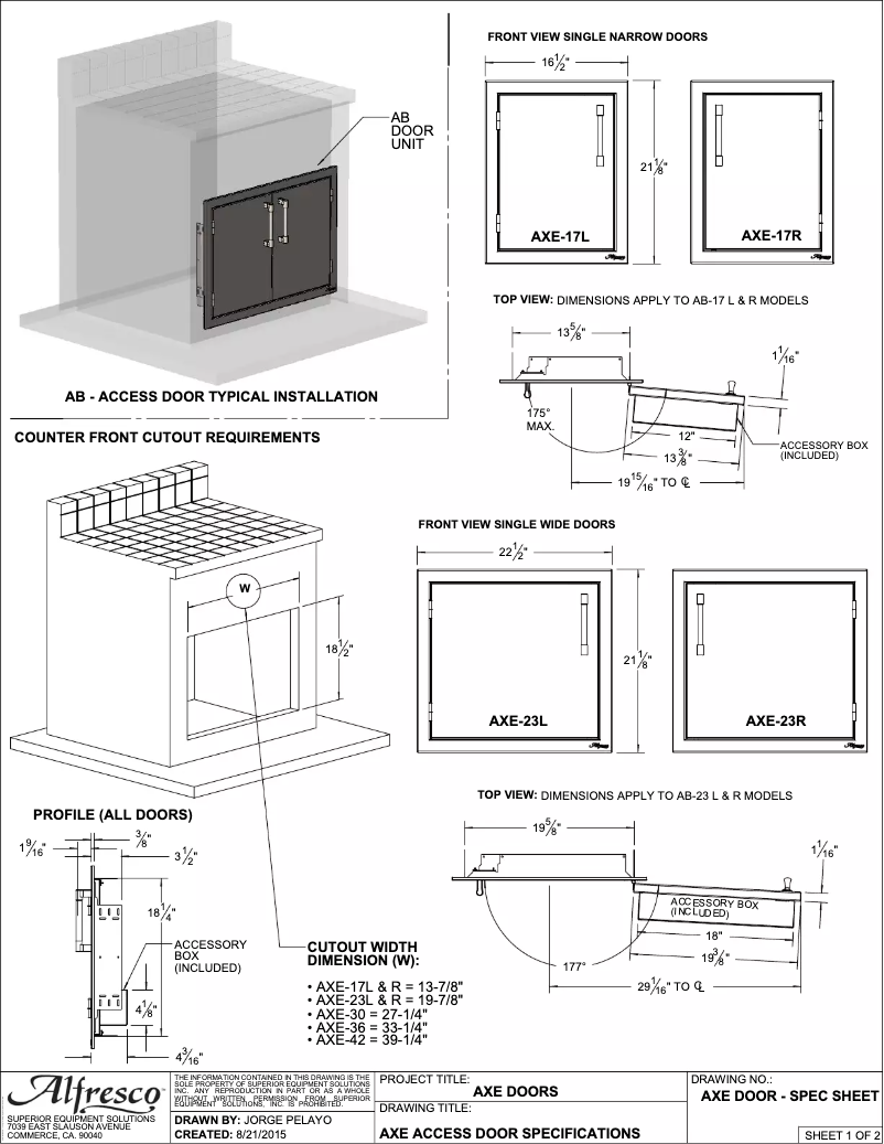 Page n°1 - Manuel utilisateur Alfresco AXE-36