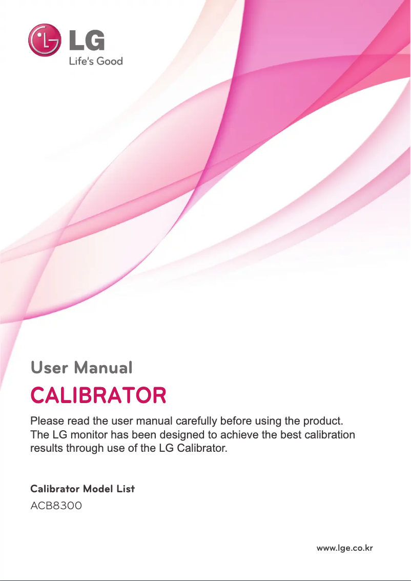 Page n°1 - Manuel utilisateur LG ACB8300