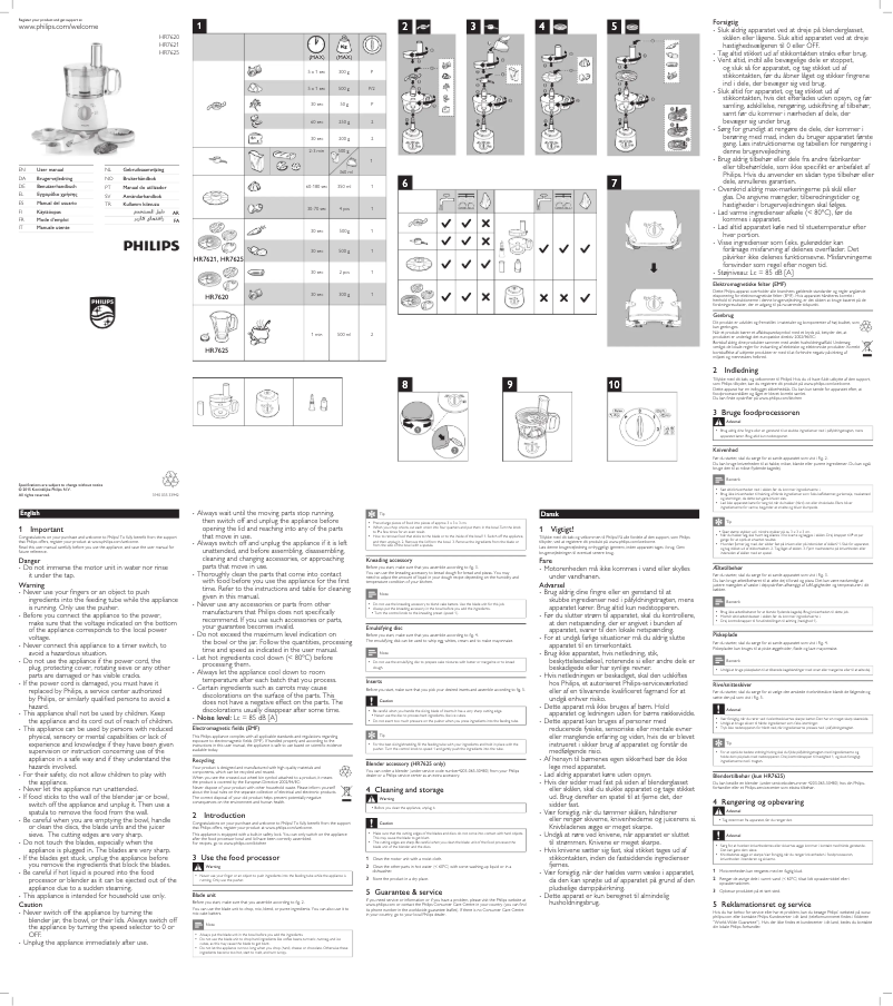 Image de la première page du manuel de l'appareil Daily Collection HR7620